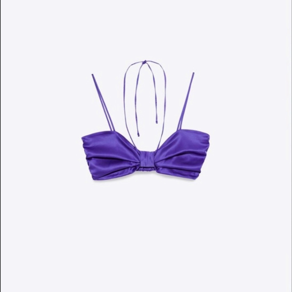 Royal blue/purple bandeau crop top. 💜 - Picture 2 of 4